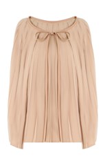 Mm6 By Maison Margiela PLEATED CAPE BLOUSE WITH TIE NUDE